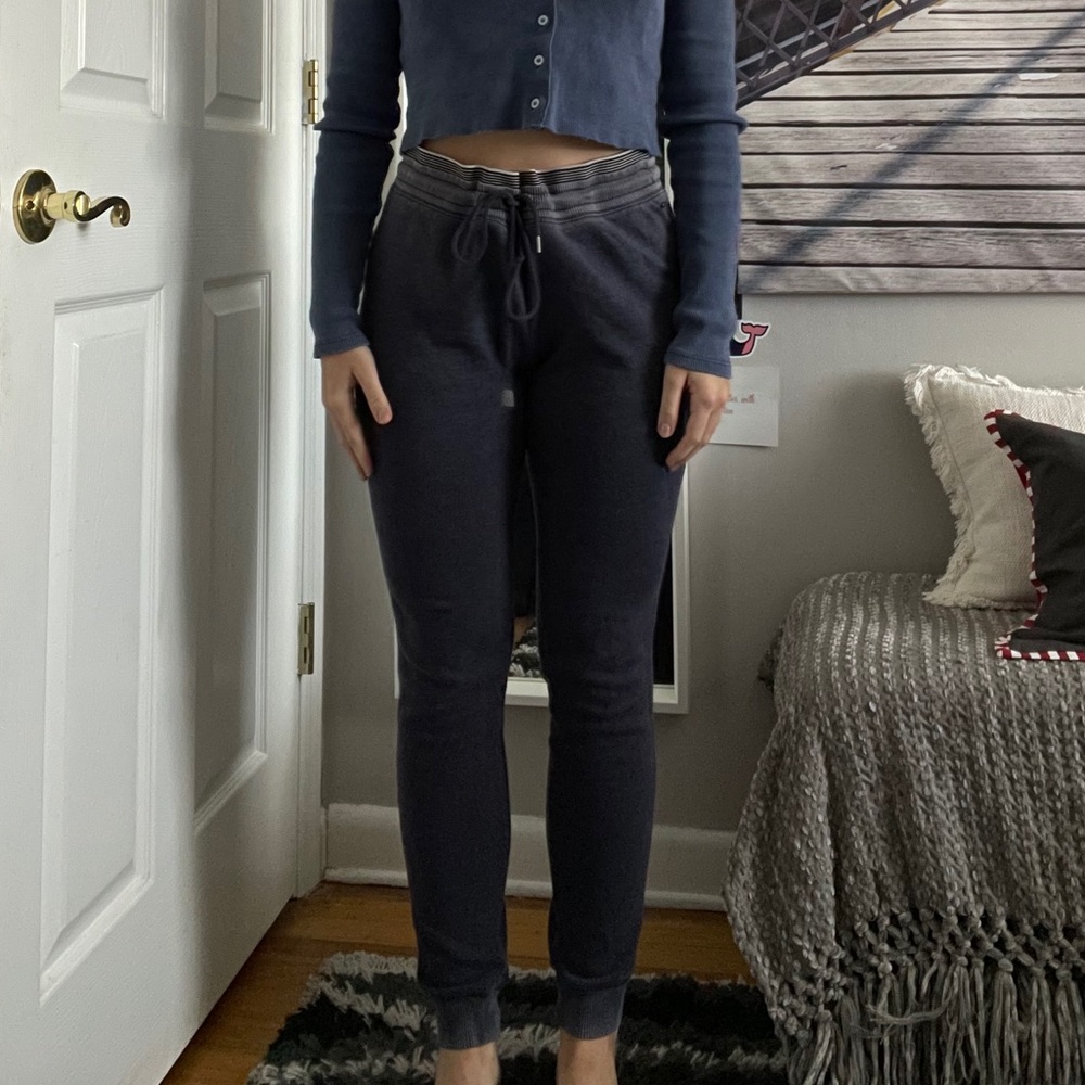 grayish blue joggers